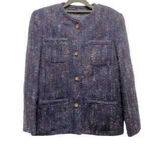 Vintage Jim Baldwin Purple Tweed Lady Jacket